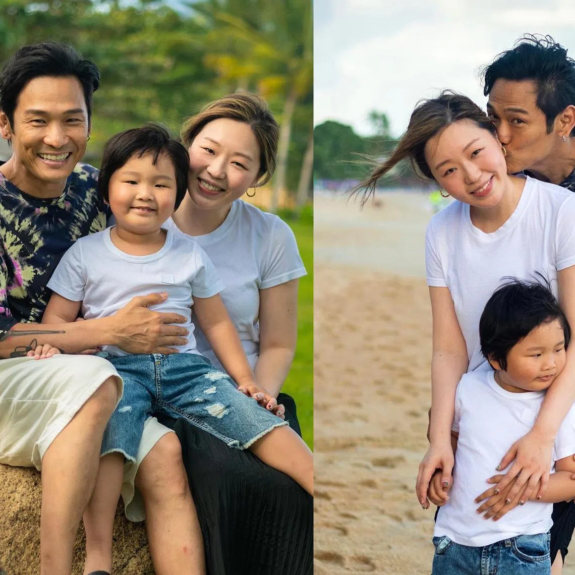 Hong Kong singer Alex To and his wife Ice Lee, a photographer, with their only child Alejandro.