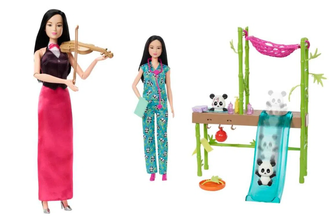 Daniel Wu Weibo post included images of a Barbie playing the violin and another Barbie dressed as a doctor wearing a panda-themed outfit.