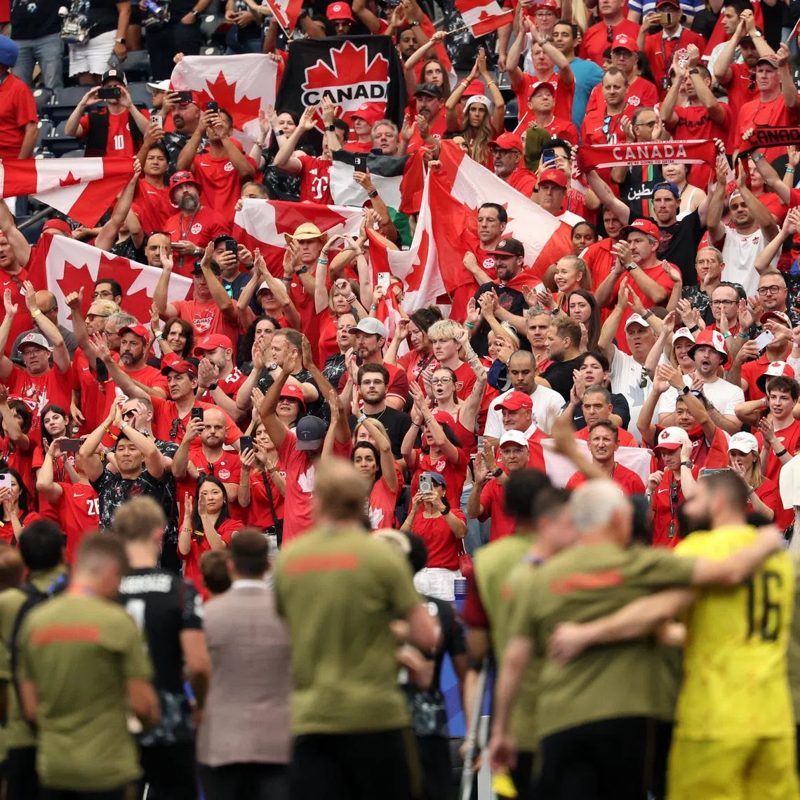 Soccer Football - FIFA World Cup 2026 - Round of 16 - Canada v Morocco - Houston Stadium, Houston, Texas, U.S. - July 4, 2026 Canada fans after the match as Canada are eliminated from the World Cup IMAGN IMAGES via Reuters/Troy Taormina
