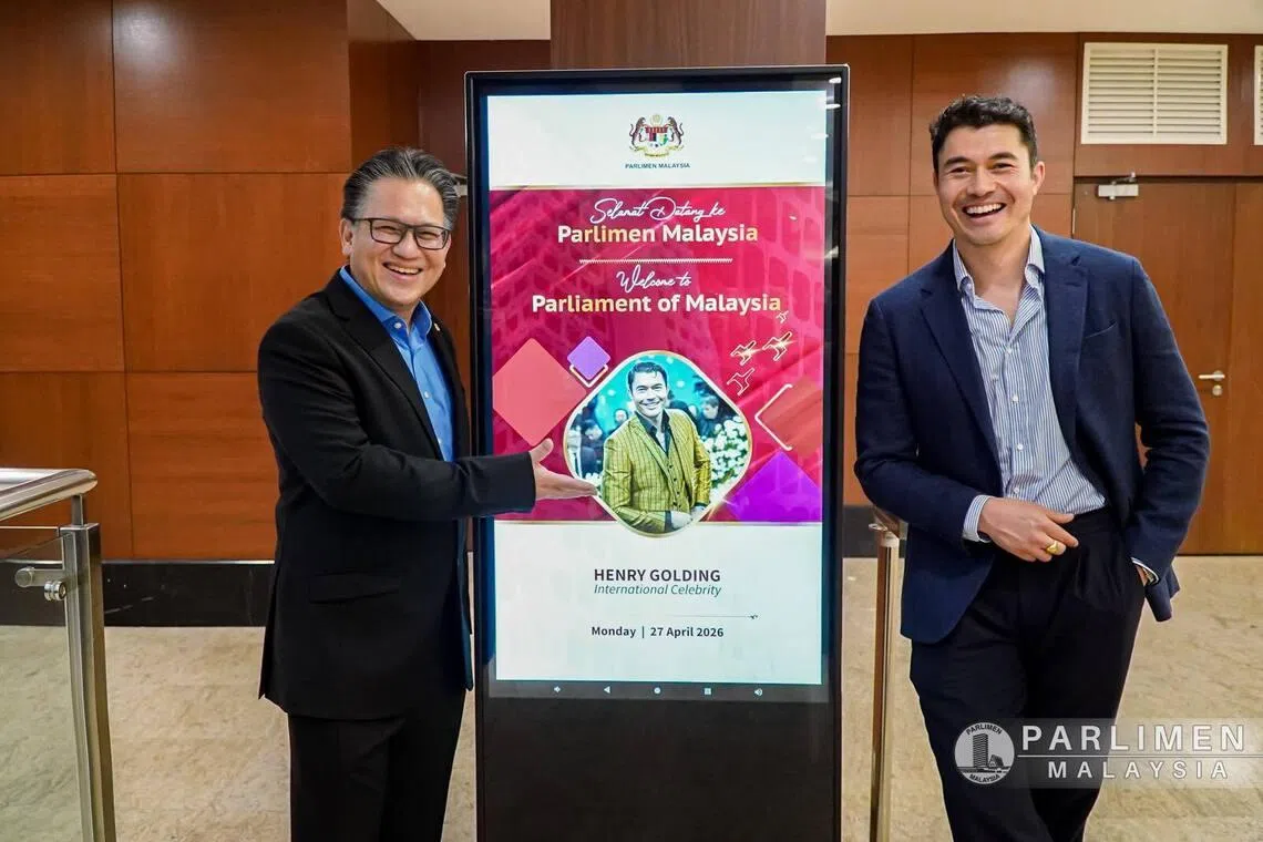straitstimes.com - Eileen Ng - Hollywood actor Henry Golding visits Malaysia Parliament