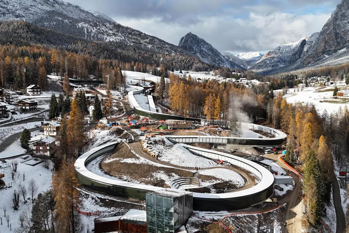 German lugers dominate at Cortina test event with Americans surprise runners-up in men’s doubles