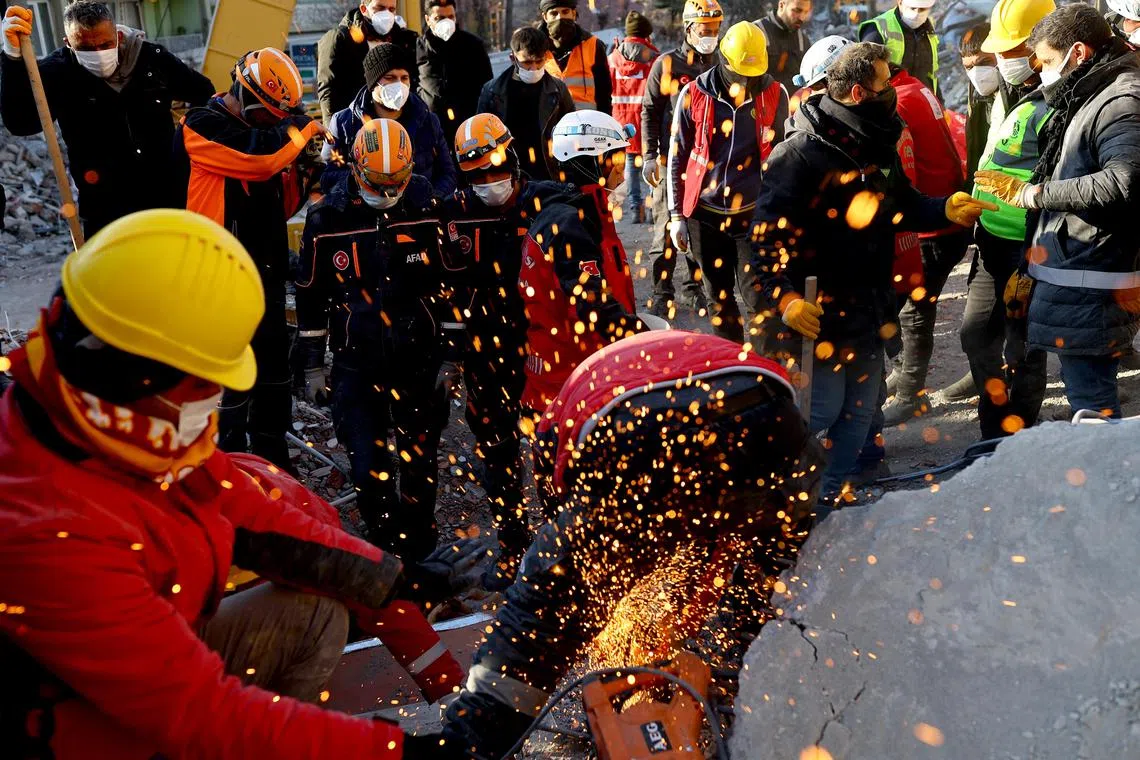 Rescuers press on searching for survivors a week after a quake devastated large parts of Turkey and Syria.