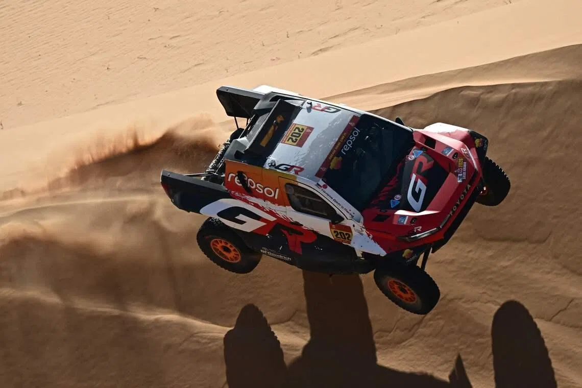 South African driver Henk Lategan and his co-pilot Brett Cummings, competing in Stage 8 of the 48th edition of the Dakar Rally 2026, in Saudi Arabia, on Jan 12, 2026. 