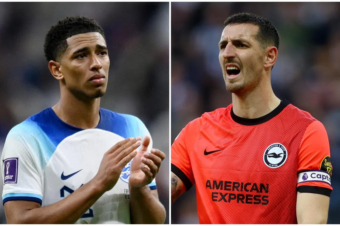 Jude Bellingham (left) was sidelined due to a knee injury while Lewis Dunk withdrew from the squad due to an ongoing injury issue.