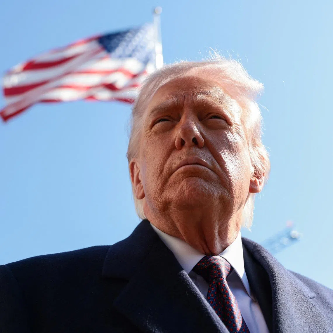 US President Donald Trump speaking to the media outside the White House, en route to Texas, on Feb 27.
