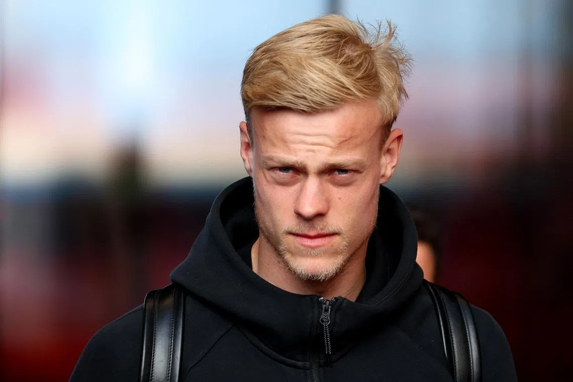 Soccer Football - Premier League - Burnley v Brighton & Hove Albion - Turf Moor, Burnley, Britain - April 11, 2026 Brighton's Jan Paul van Hecke arrives at the stadium before the match Action Images via Reuters/Craig Brough