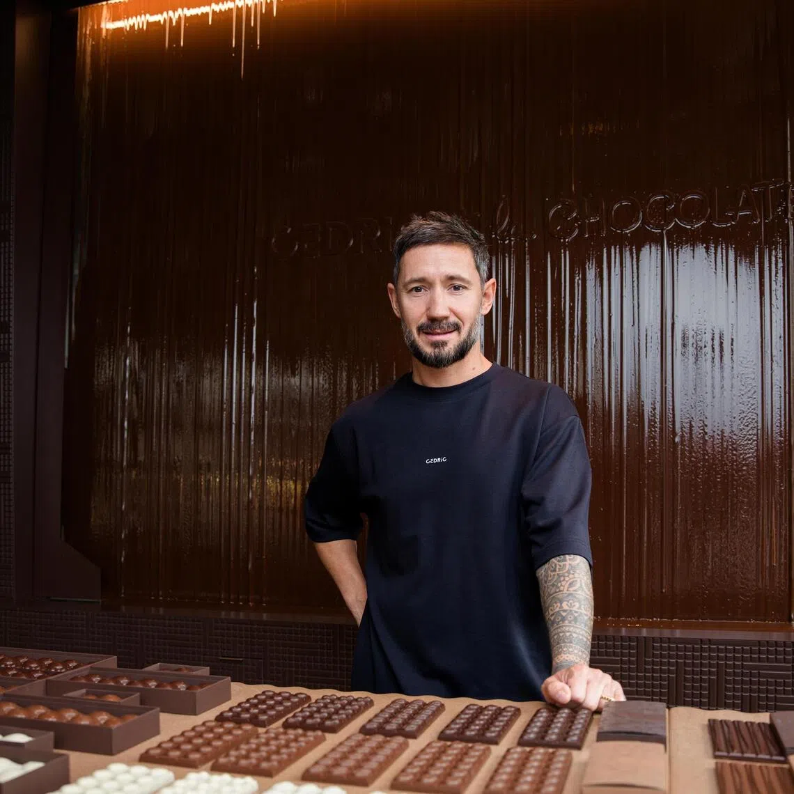 Cedric Grolet at Cedric et la Chocolaterie, his new chocolate shop in Paris in early October. 