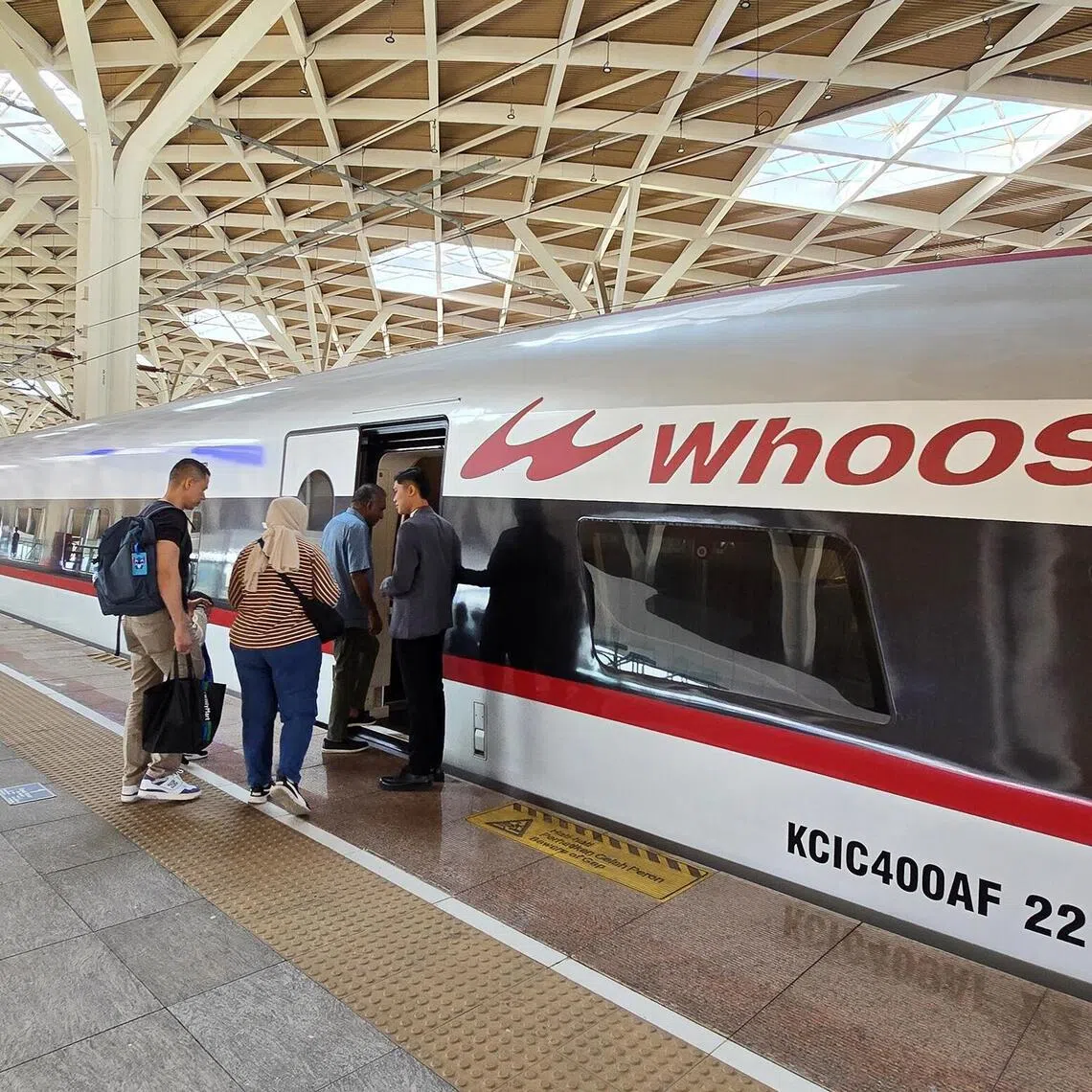 Commercially named “Whoosh”, the 142km railway connects Jakarta to Bandung.