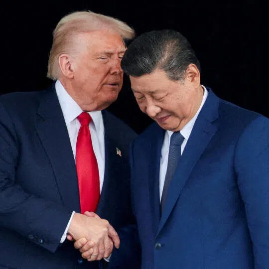 US President Donald Trump meeting his Chinese counterpart Xi Jinping  in Busan, South Korea in October.
