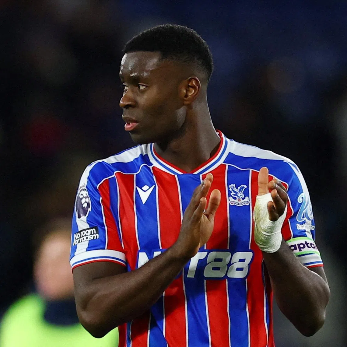 FILE PHOTO: Soccer Football - Premier League - Crystal Palace v Fulham - Selhurst Park, London, Britain - January 1, 2026 Crystal Palace's Marc Guehi applauds fans after the match Action Images via Reuters/Matthew Childs /File Photo