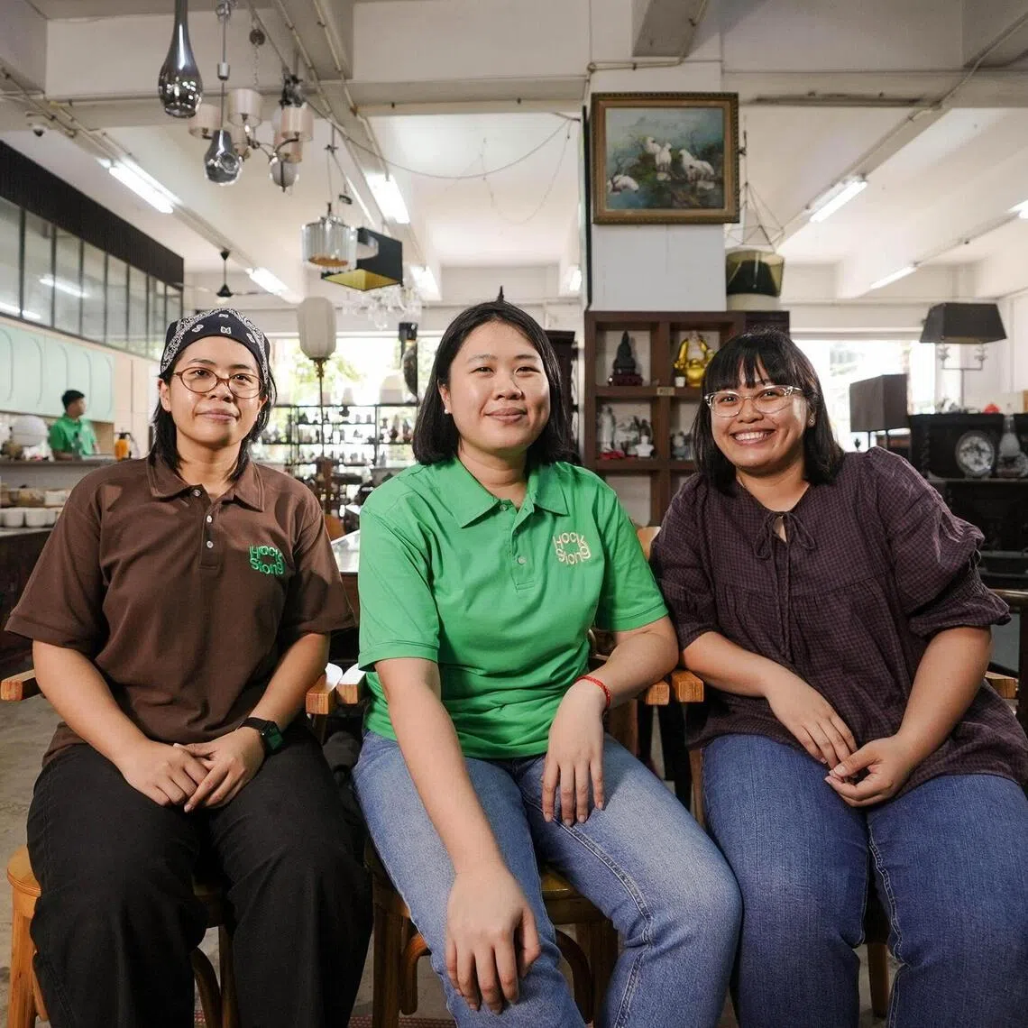 kjfurniture - Ms Beaunice, Ms Brillyn and Ms Blessance Toh (left to right) of Hock Siong & Co. Photographed on March 20, 2026.

Credit: Samuel Ruby
Photos by: Samuel Ruby, Aileen Teo
ST COPYRIGHT
SPH Editorial Use