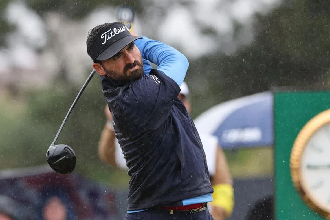 Golf - The 151st Open Championship - Royal Liverpool, Hoylake, Britain - July 23, 2023 France's Antoine Rozner tees off on the 18th hole during the final round REUTERS/Lorraine Osullivan/File Photo