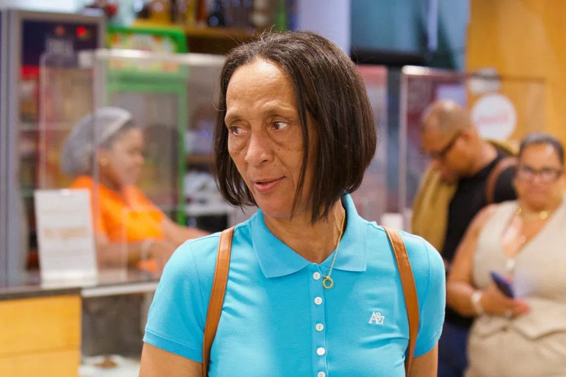 Ana Candida Evora, the mother of Cape Verde's goalkeeper Vozinha, looks on at Cesaria Evora International Airport near Mindelo, Sao Vicente, Cape Verde, before she begins her journey to the United States, June 17, 2026. REUTERS/Davidson Alves