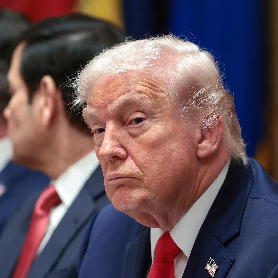 U.S. President Donald Trump, Secretary of State Marco Rubio and Interior Secretary Doug Burgum attend a cabinet meeting at the White House in Washington, D.C., U.S., January 29, 2026. REUTERS/Evelyn Hockstein