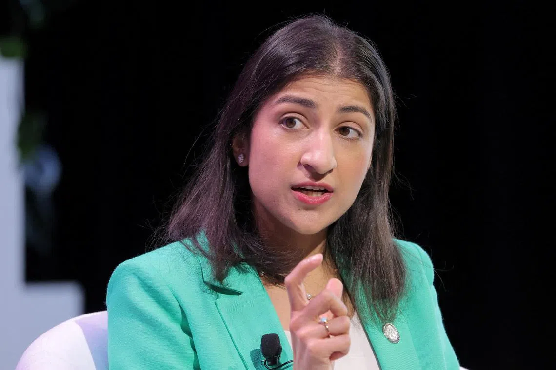 Lina Khan, chair of the Federal Trade Commission, speaks at The Wall Street Journal’s Future of Everything Festival in New York City, US, May 22, 2024.