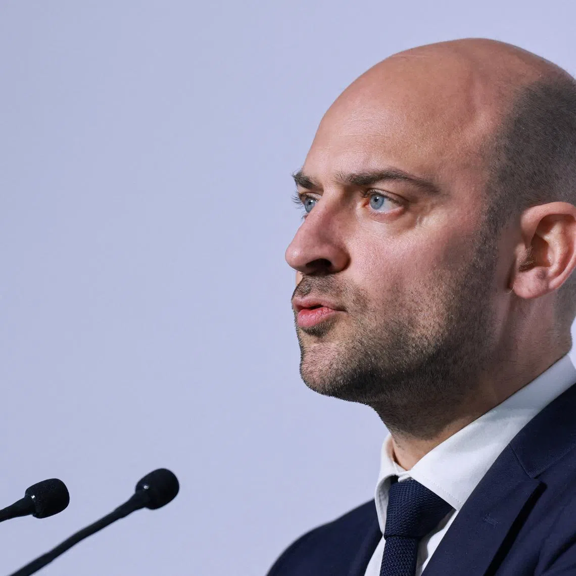 France's Minister for Europe and Foreign Affairs Jean-Noel Barrot speaks during a press conference on the second day of the G7 Foreign Ministers' Meeting at Vaux-de-Cernay Abbey in Cernay-la-Ville near Paris, France, March 27, 2026. REUTERS/Stephanie Lecocq/File Photo