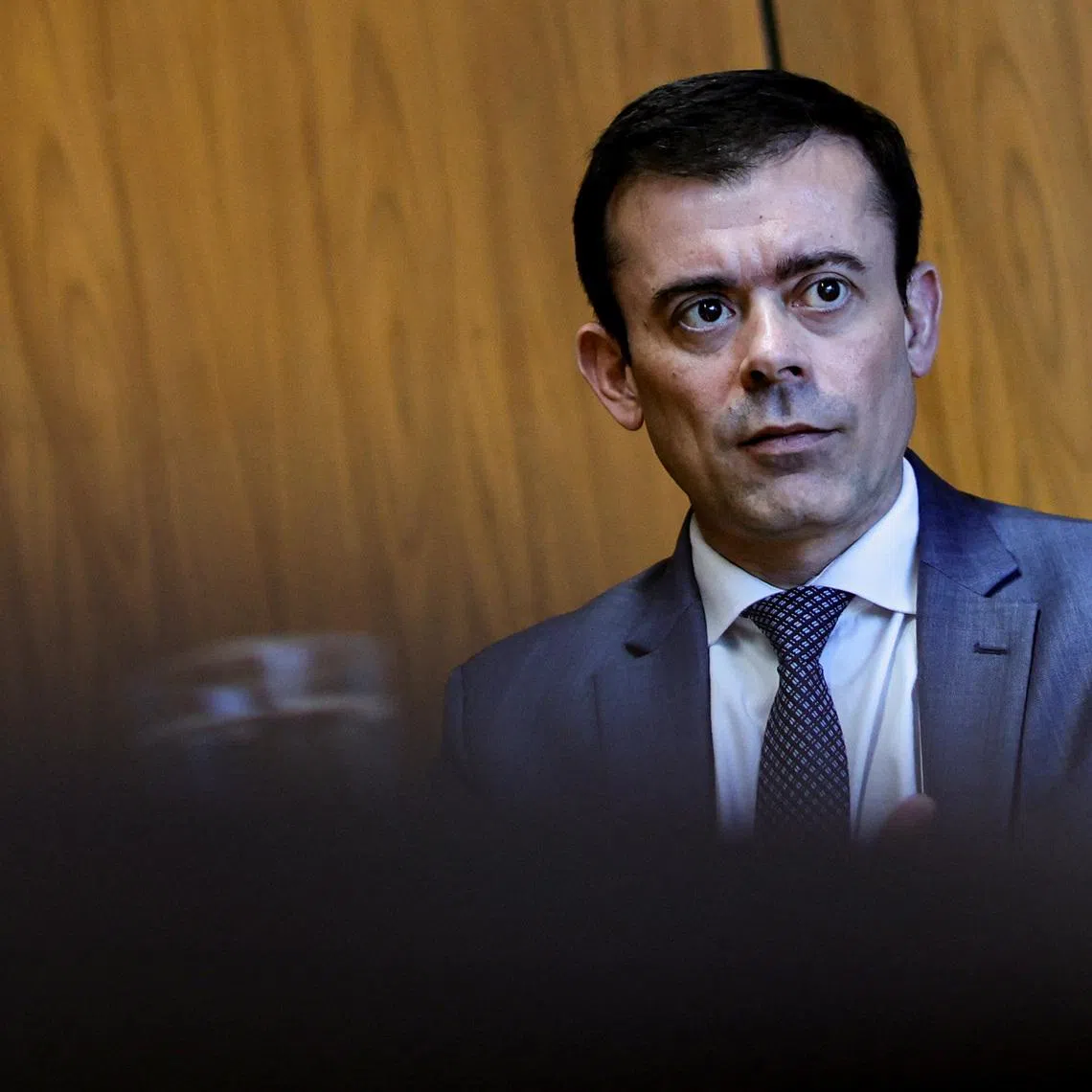 Brazil's Treasury Secretary Rogerio Ceron attends an interview with Reuters in Brasilia, Brazil, July 3, 2025. REUTERS/Adriano Machado/File Photo