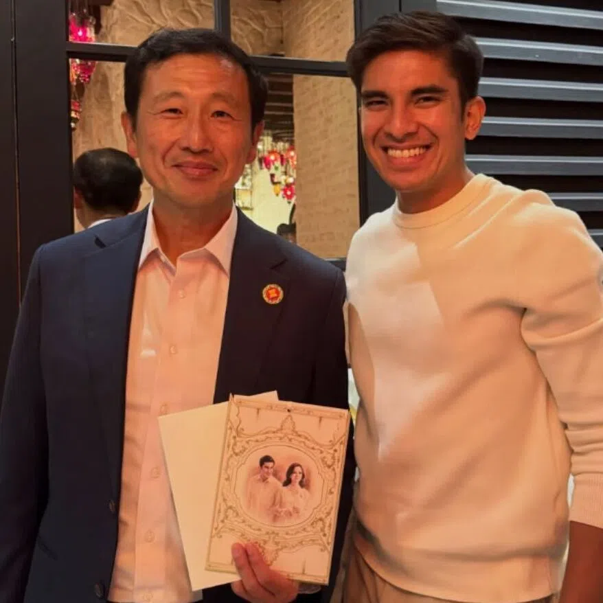 Malaysian politician Syed Saddiq Syed Abdul Rahman (right) invited Health Minister Ong Ye Kung to his wedding.