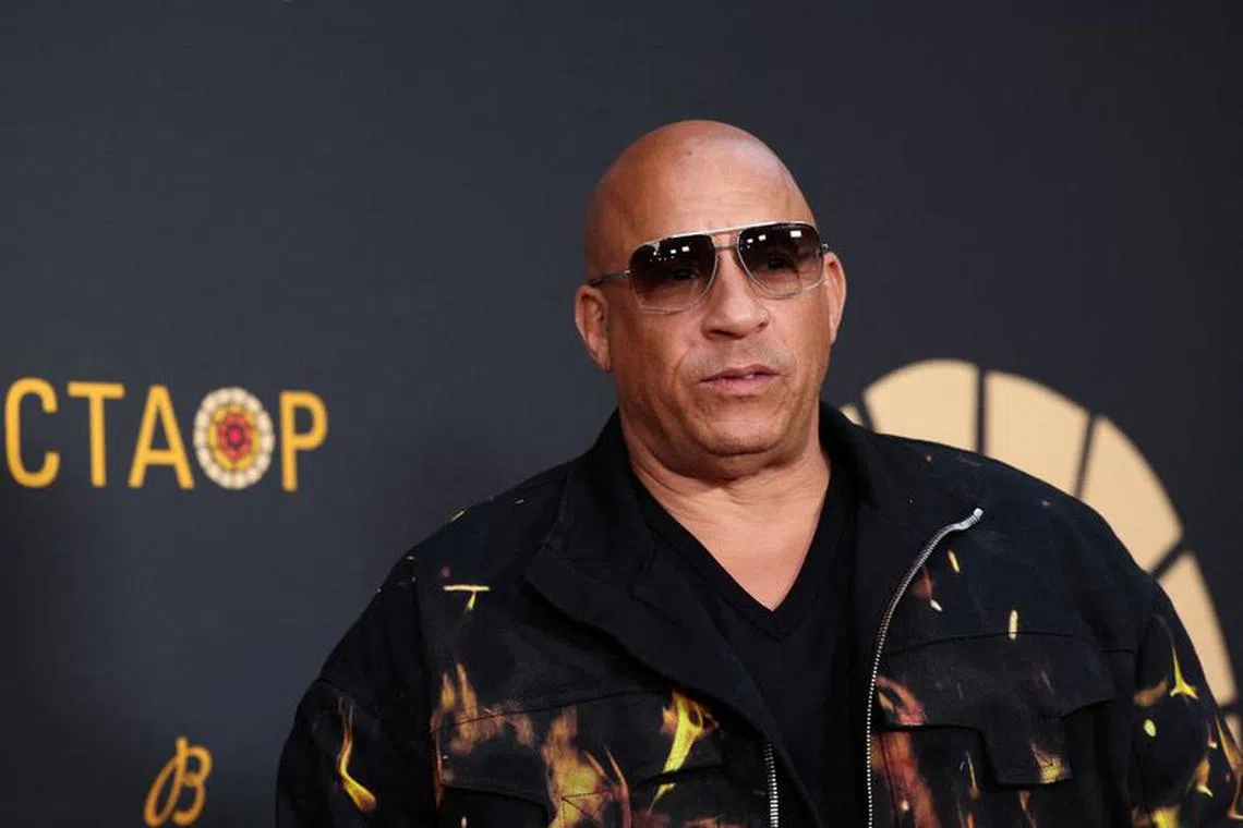 FILE PHOTO: Actor Vin Diesel attends a Charlize Theron Africa Outreach Project (CTAOP) event in the Universal City area of Los Angeles, California, U.S., May 20, 2023. REUTERS/Mario Anzuoni/File Photo