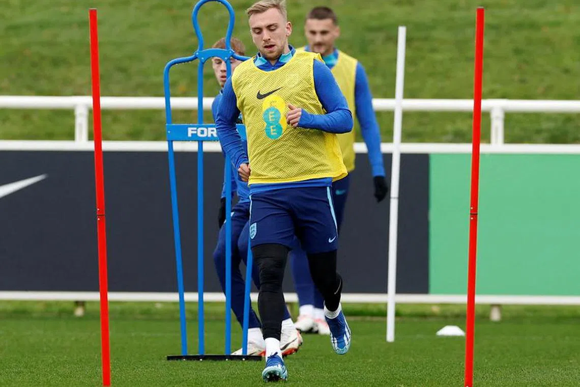 FILE PHOTO: Soccer Football - UEFA Euro 2024 qualifier - England Training - St George's Park, Burton upon Trent, Britain - November 16, 2023 England's Jarrod Bowen during training Action Images via Reuters/Jason Cairnduff/File Photo