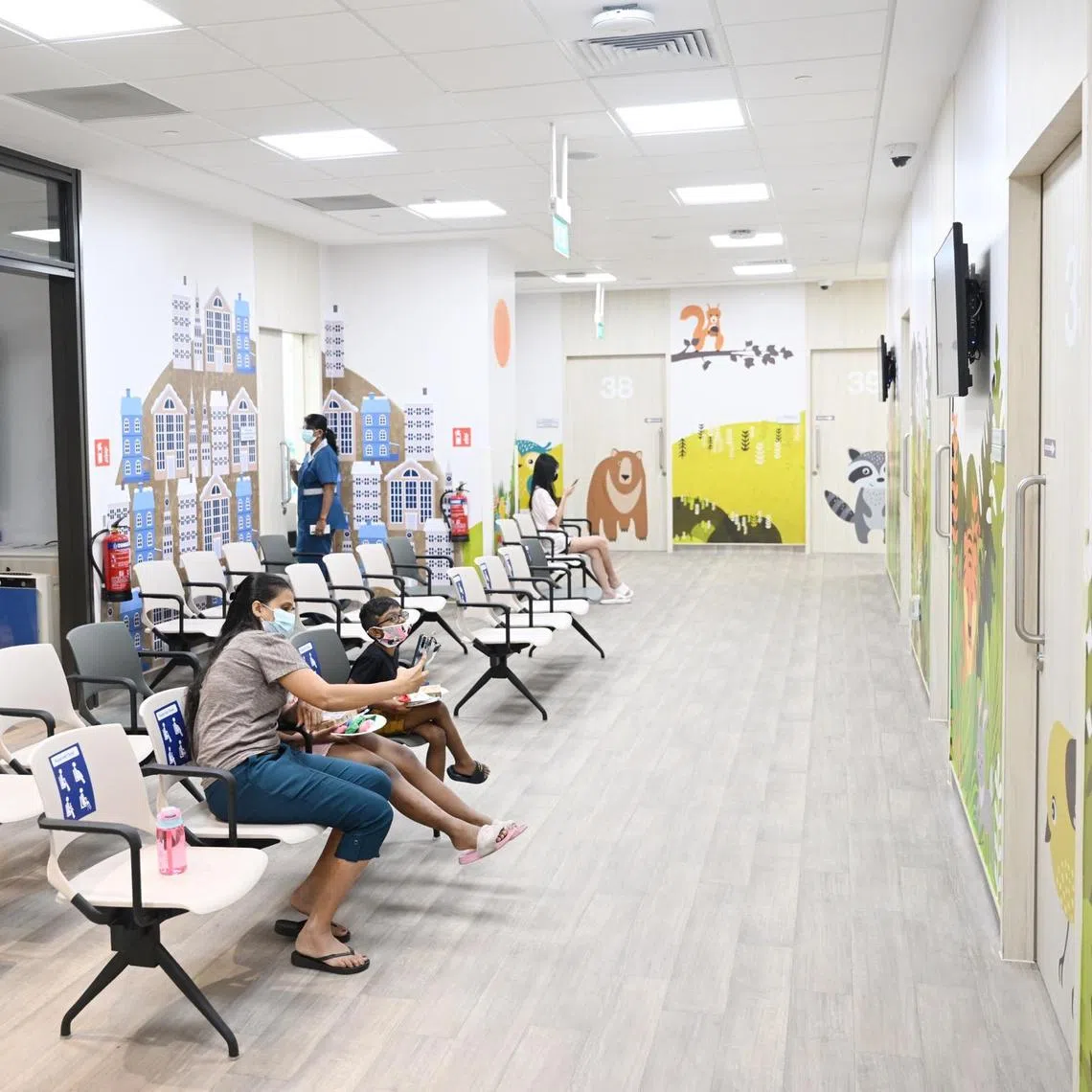 Interior of the Women’s and Children’s clinic at the new Sembawang Polyclinic. 

ST PHOTO: AZMI ATHNI