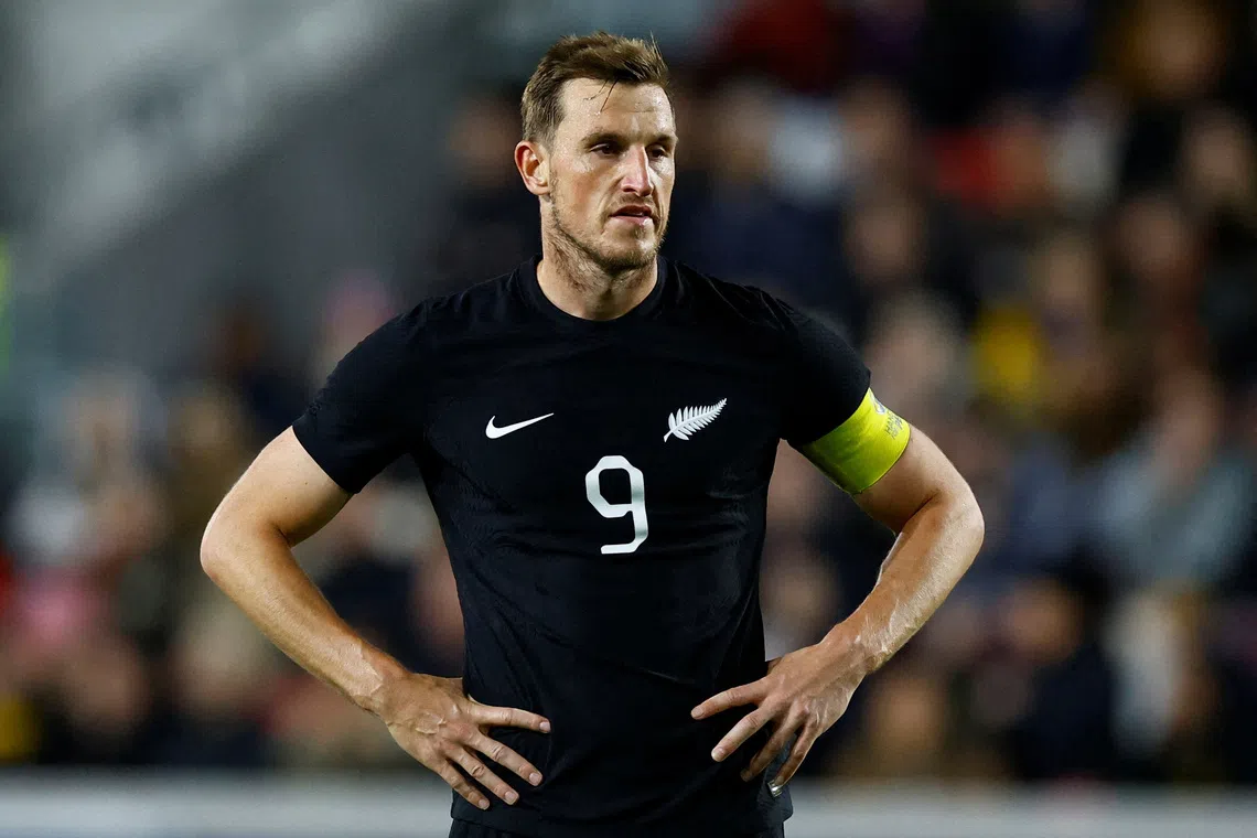 Soccer Football - International Friendly - Australia v New Zealand - Brentford Community Stadium, London, Britain - October 17, 2023 New Zealand's Chris Wood Action Images via Reuters/Peter Cziborra