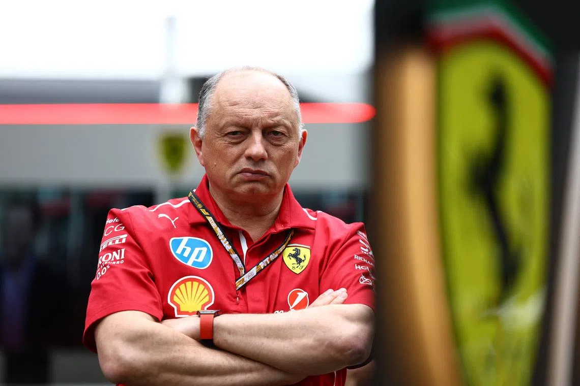 Formula One F1 - Australian Grand Prix - Albert Park Grand Prix Circuit, Melbourne, Australia - March 13, 2025 Ferrari team principal Fred Vasseur at the Albert Park Grand Prix Circuit ahead of the Australian Grand Prix REUTERS/Edgar Su