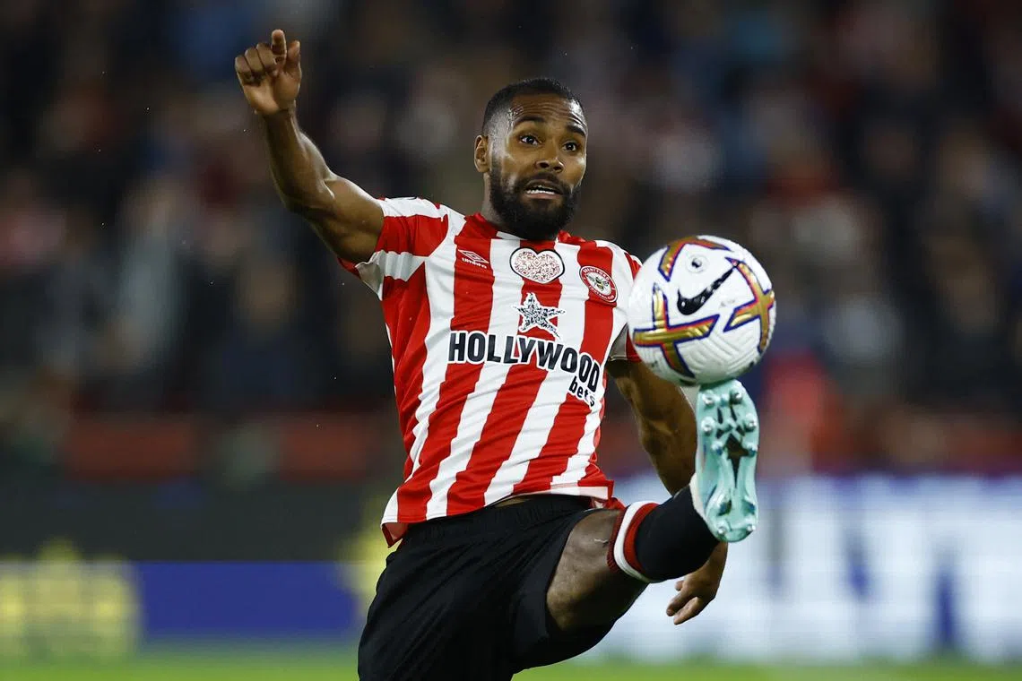 FILE PHOTO: Soccer Football - Premier League - Brentford v Chelsea - Brentford Community Stadium, London, Britain - October 19, 2022 Brentford's Rico Henry in action Action Images via Reuters/Andrew Boyers/File Photo