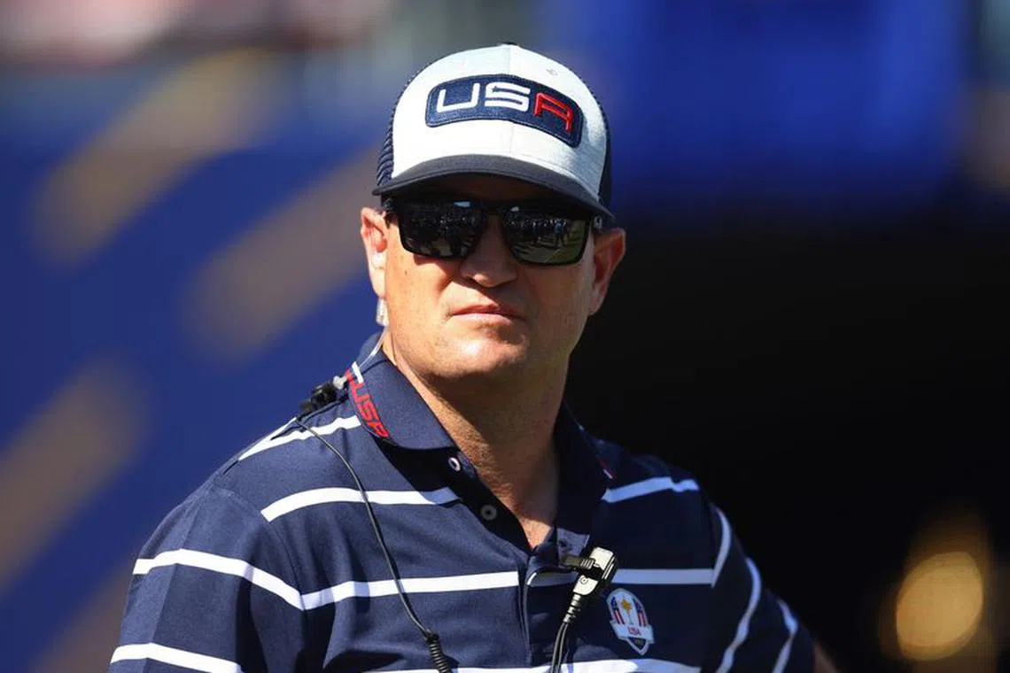 Golf - The 2023 Ryder Cup - Marco Simone Golf &amp; Country Club, Rome, Italy - September 29, 2023 Team USA captain Zach Johnson during the Four-Balls REUTERS/Carl Recine
