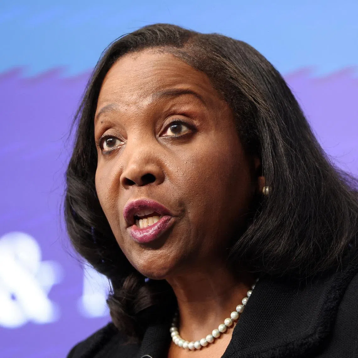 Federal Reserve Board Governor Lisa Cook speaks on \"The Outlook for the Economy and Monetary Policy\" at the Brookings Institution in Washington, D.C., U.S., November 3, 2025. REUTERS/Kevin Lamarque/File Photo