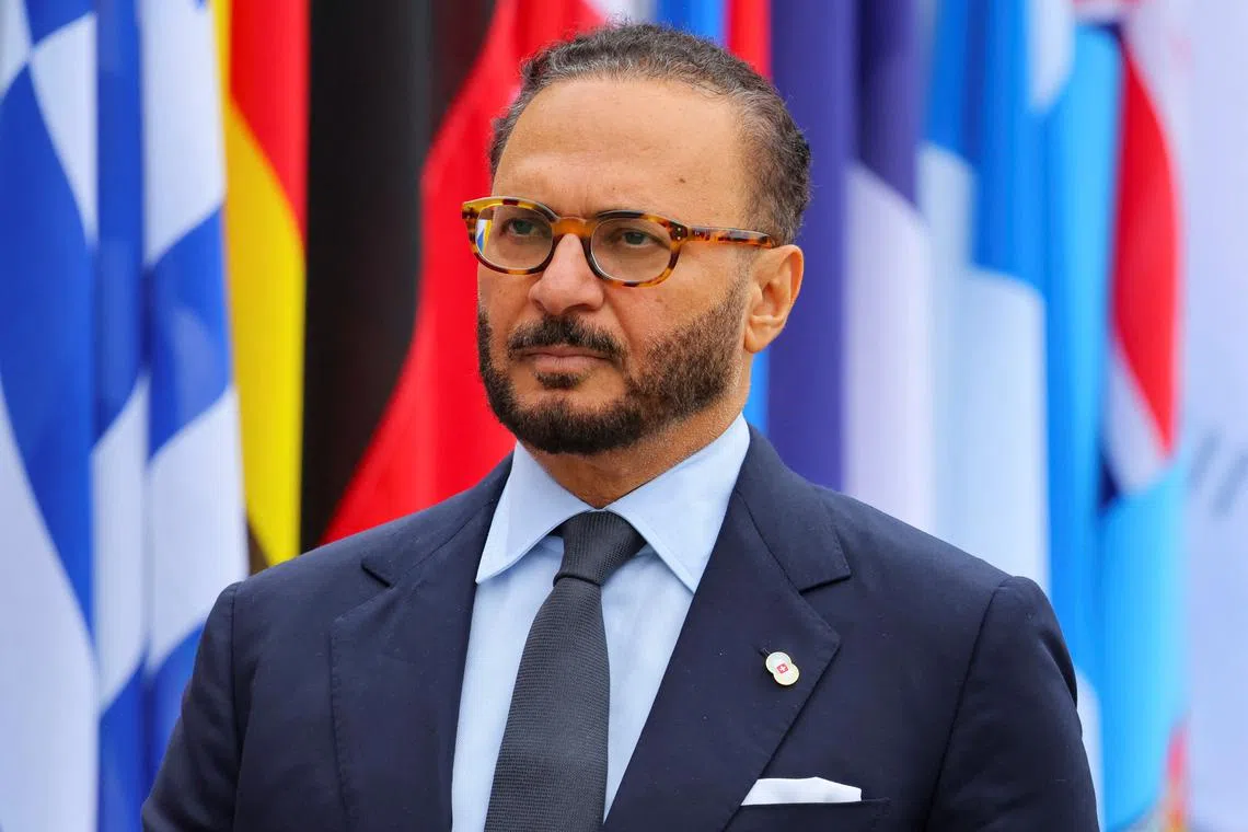 FILE PHOTO: Diplomatic advisor to the United Arab Emirates President Anwar Gargash attends the opening ceremony of the Summit on Peace in Ukraine at the Buergenstock Resort in Stansstad near Lucerne, Switzerland, June 15, 2024. REUTERS/Denis Balibouse/Pool/File Photo