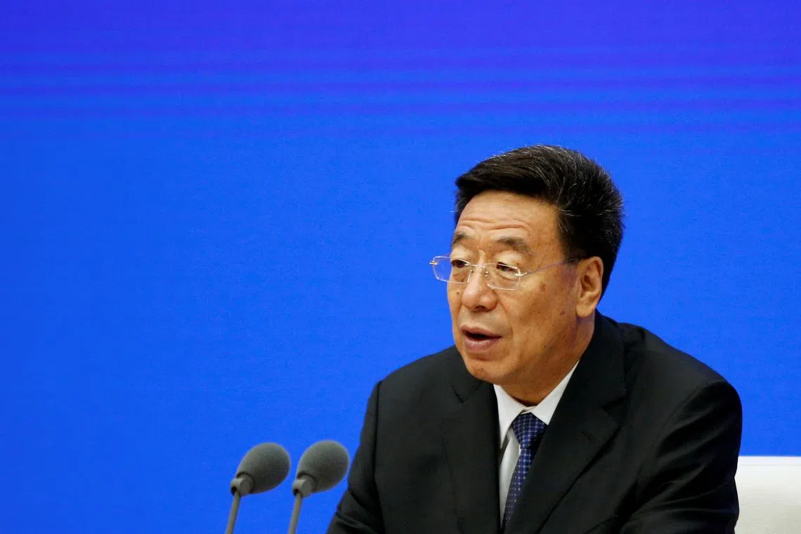 FILE PHOTO: Wu Yingjie attends a news conference on the economic and social development of Tibet, in Beijing, China May 22, 2021. REUTERS/Martin Pollard/File Photo