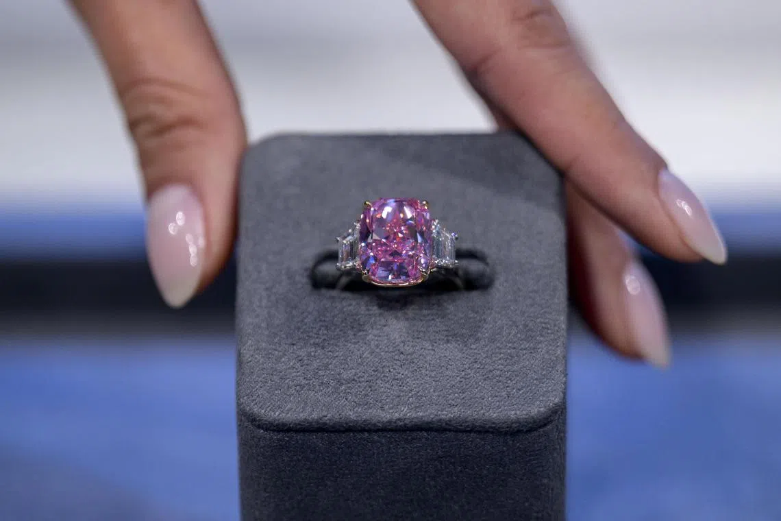 The 10.57 carat Eternal Pink diamond was mined in Botswana.