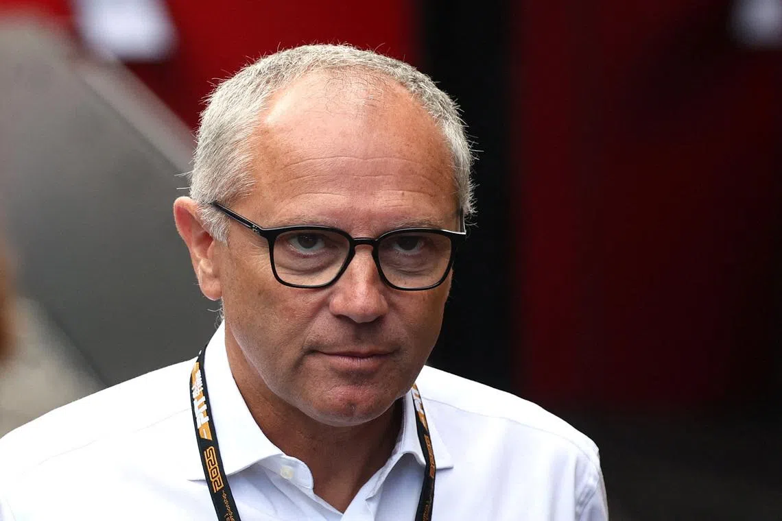 FILE PHOTO: Formula One F1 - Dutch Grand Prix - Circuit Zandvoort, Zandvoort, Netherlands - August 31, 2025 F1 CEO Stefano Domenicali ahead of the race REUTERS/Jakub Porzycki/File Photo