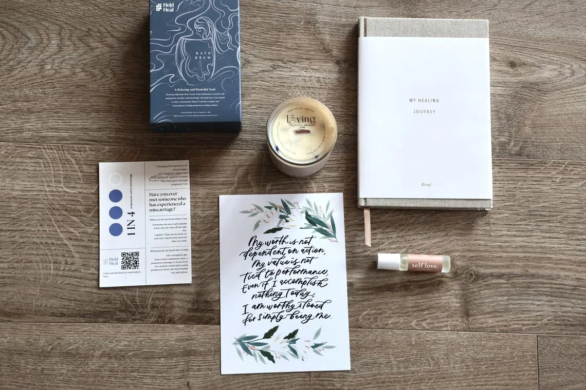 Journalling helped Ms Lydia Fong process her pain and grief, which gave her the idea for putting together care packages at Held to Heal.