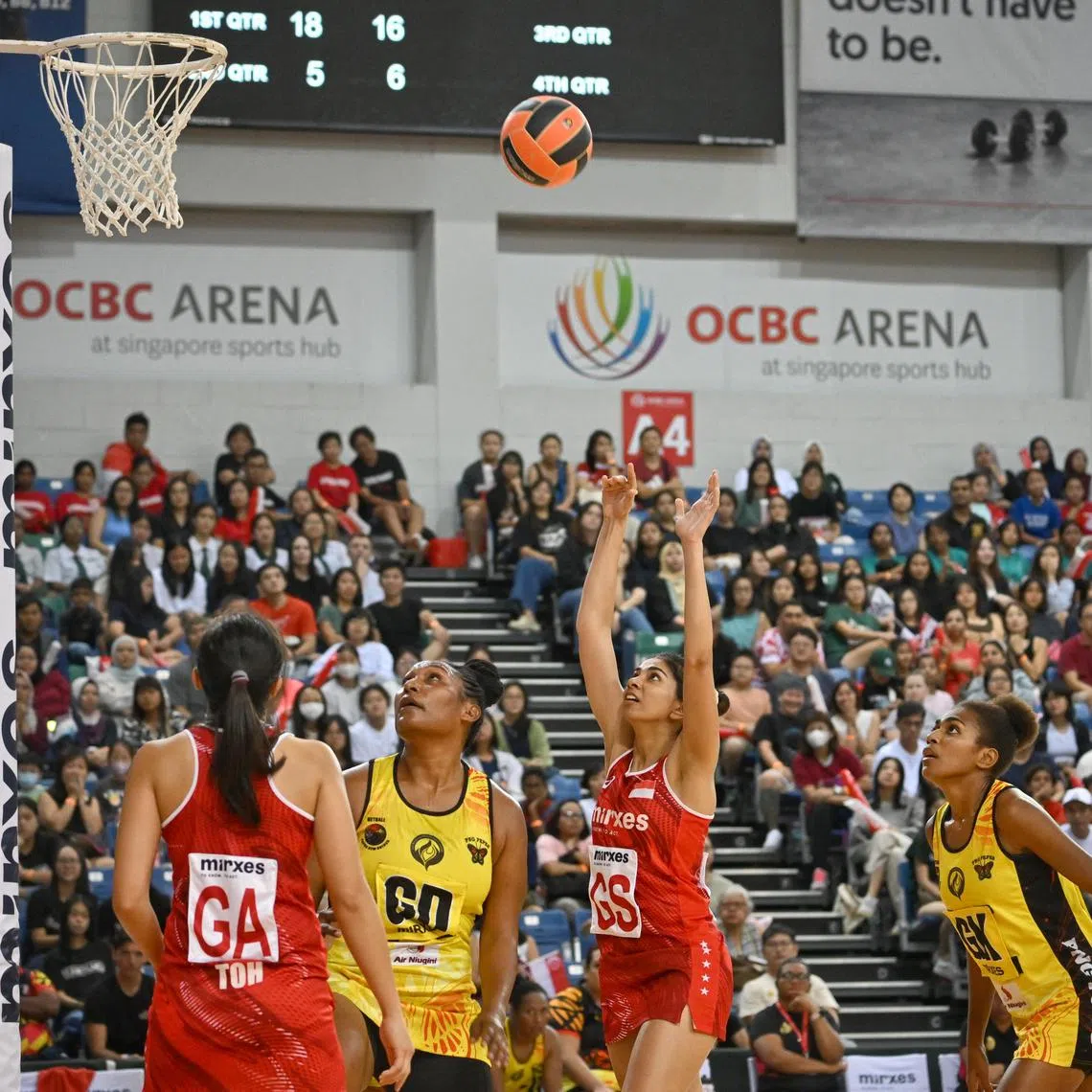 Singapore overcame their opening-day loss to Papua New Guinea to win the Netball Nations Cup in October 2023.