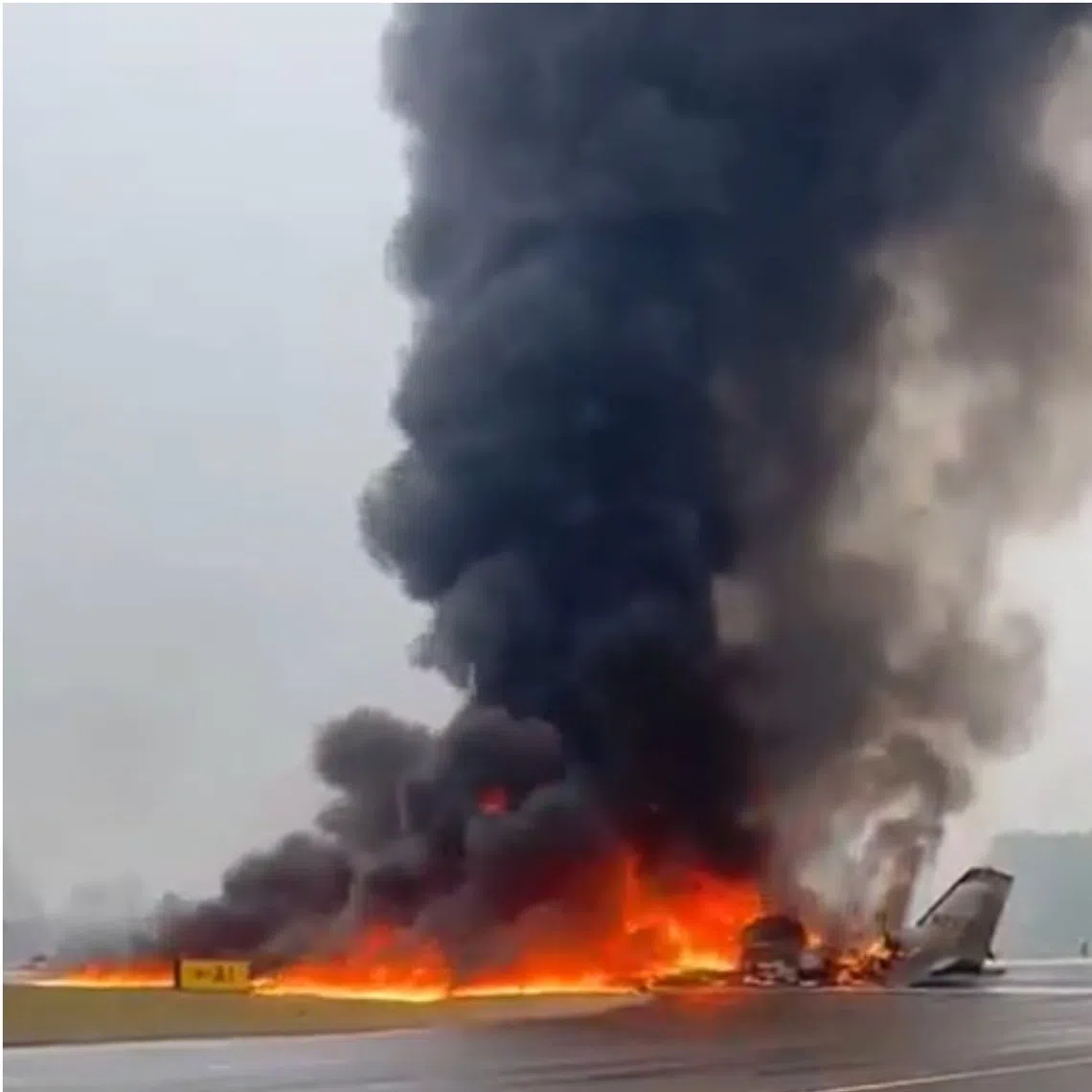 A Cessna C550 owned by retired NASCAR driver Greg Biffle crashed and exploded while attempting to land in North Carolina.
