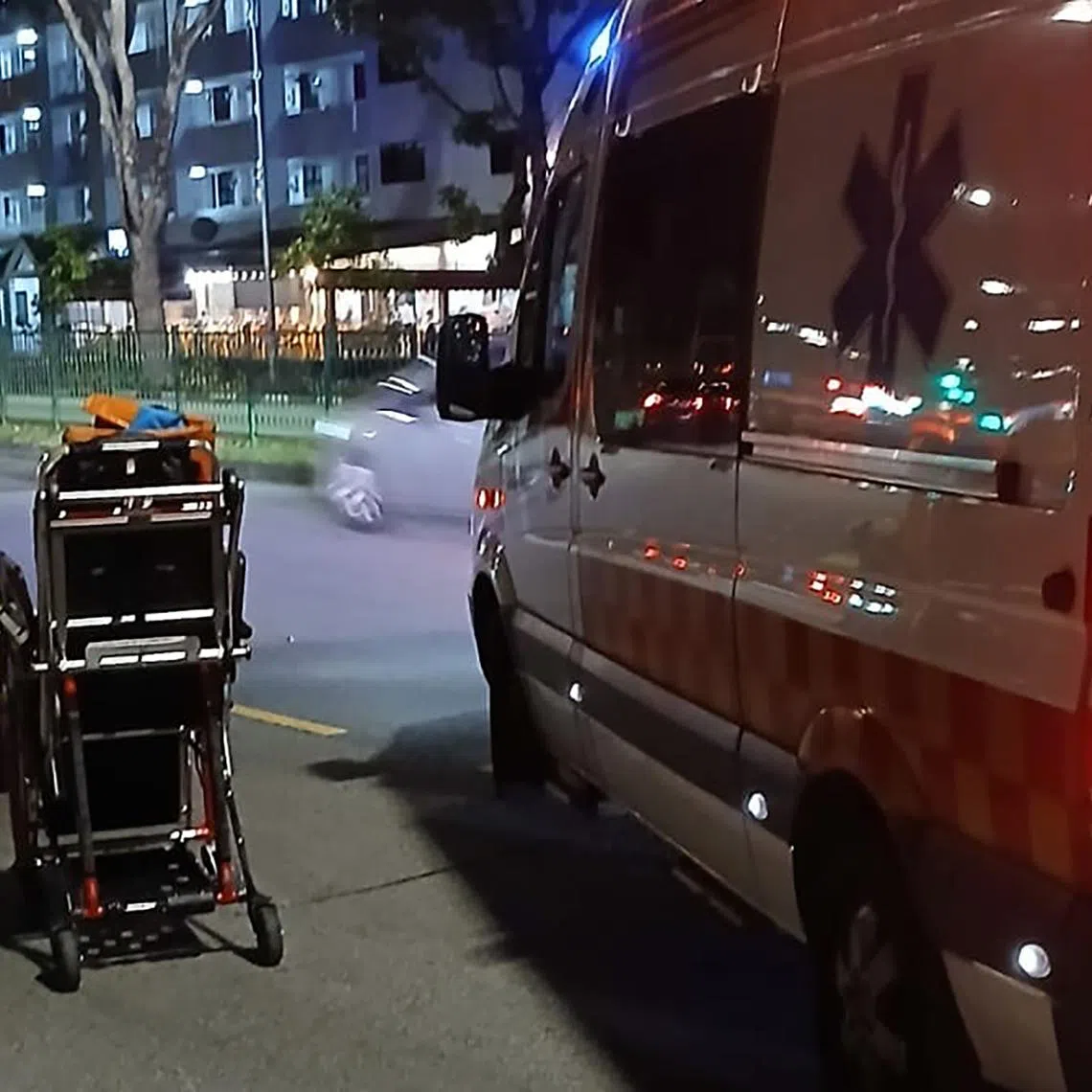 The motorcyclist, a 19-year-old man, was also taken unconscious to the hospital.