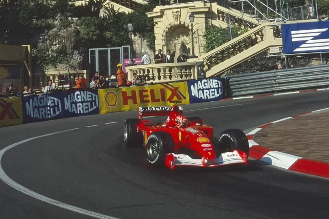 A Ferrari driven by legendary German driver Michael Schumacher in the 2001 Monaco and Hungarian grand prix races sold for US$18.17 million (S$23.3 million).