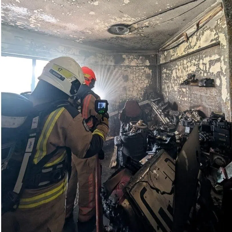 Some 20 people were evacuated from Block 108 Bukit Purmei Road, after a fire broke out in a sixth-floor flat.