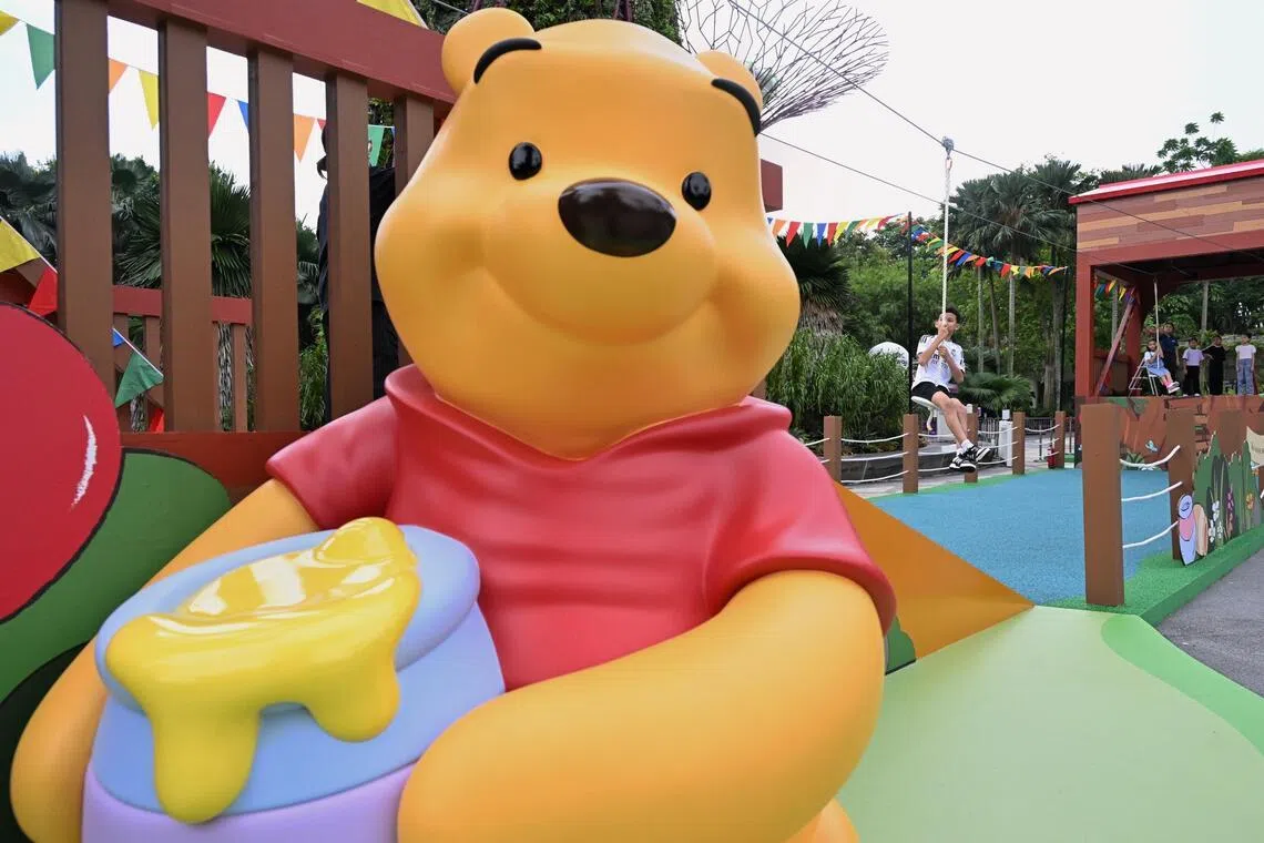 Participants who are at least 1.2m tall and weigh a minimum of 20kg can hop on The Hundred Acre Glide zipline.