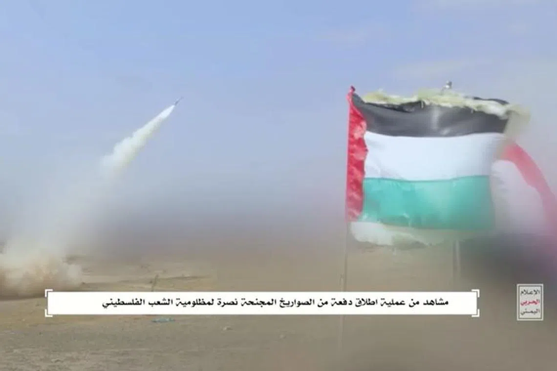 A video released by the military media of Yemen's Houthi group of what they say were missiles launched against Israel this week.  via Houthi military media