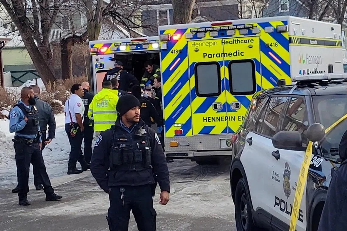 First responders perform CPR on a woman while she is transferred to an ambulance after she was shot in a vehicle by a U.S. immigration officer in Minneapolis, Minnesota, U.S. January 7, 2026 in a still image from video.  Venus de Mars/Handout via REUTERS