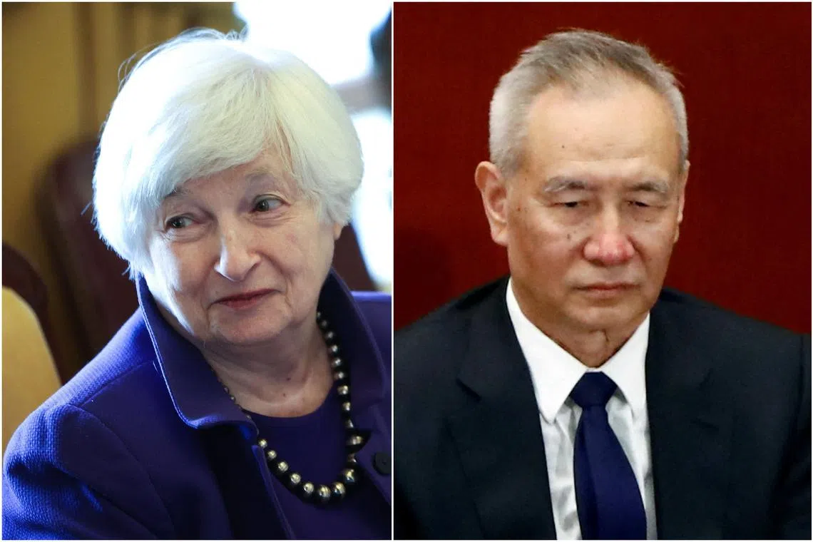 US Treasury Secretary Janet Yellen's first in-person meeting with Chinese Vice-Premier Liu He is part of a pledge by both countries to work to ease tensions.
