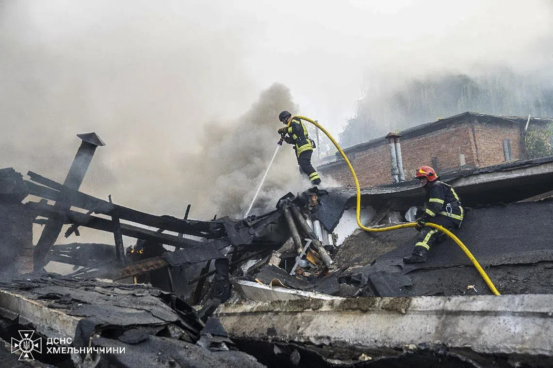 Russia launched more than 500 drones and dozens of missiles at Ukraine on Sept 3.