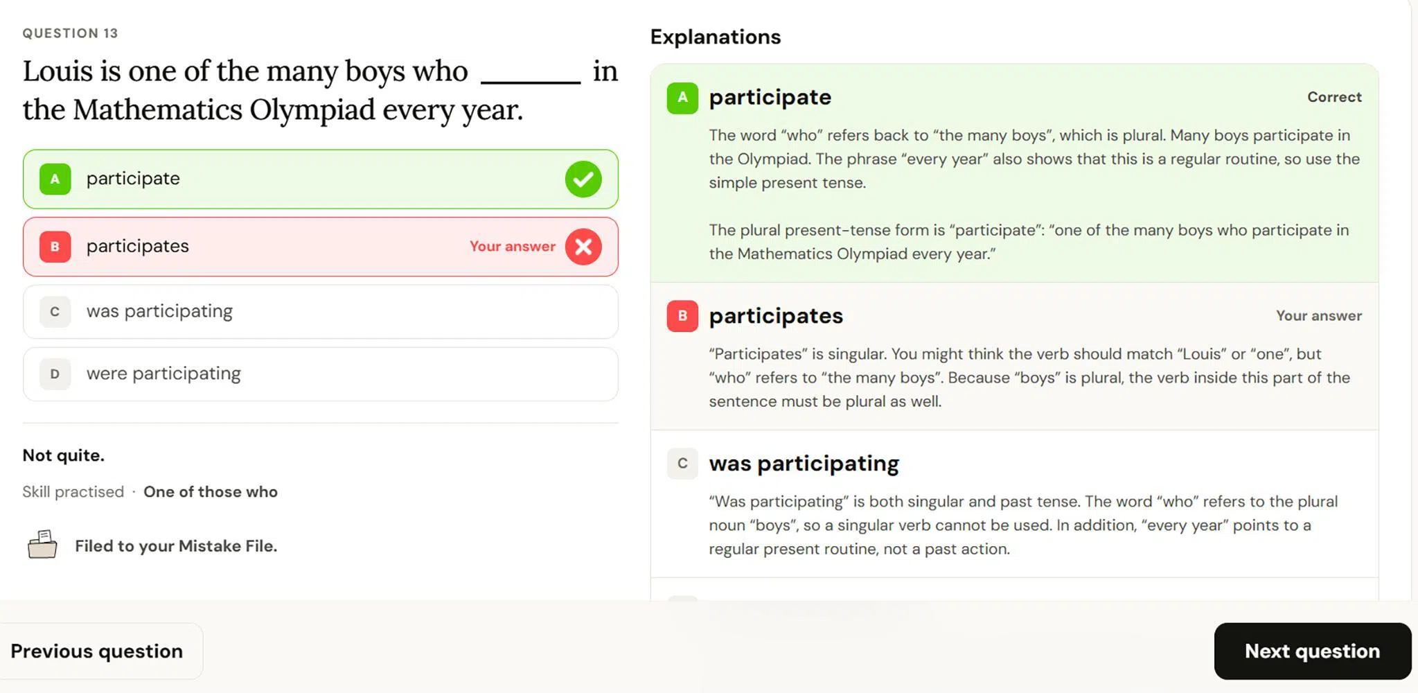 Children can use Mind Stretcher’s cher.ai platform for extra practice with PSLE English, from grammar to composition.