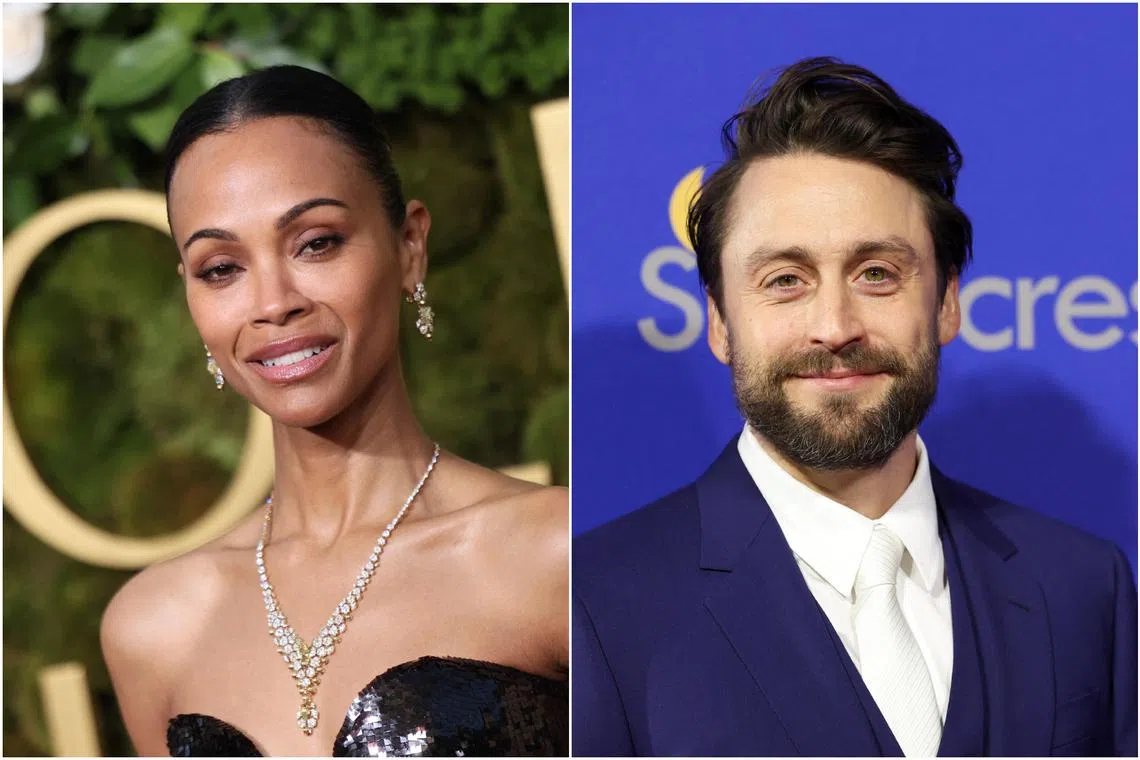 Zoe Saldana was named best supporting film actress for musical thriller Emilia Perez while Kieran Culkin was named best supporting film actor for A Real Pain.