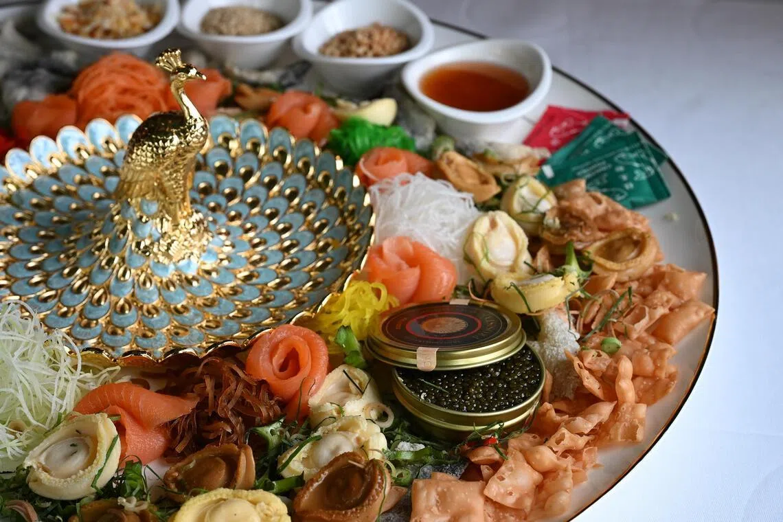The Peranakan Club sells yusheng all year round.