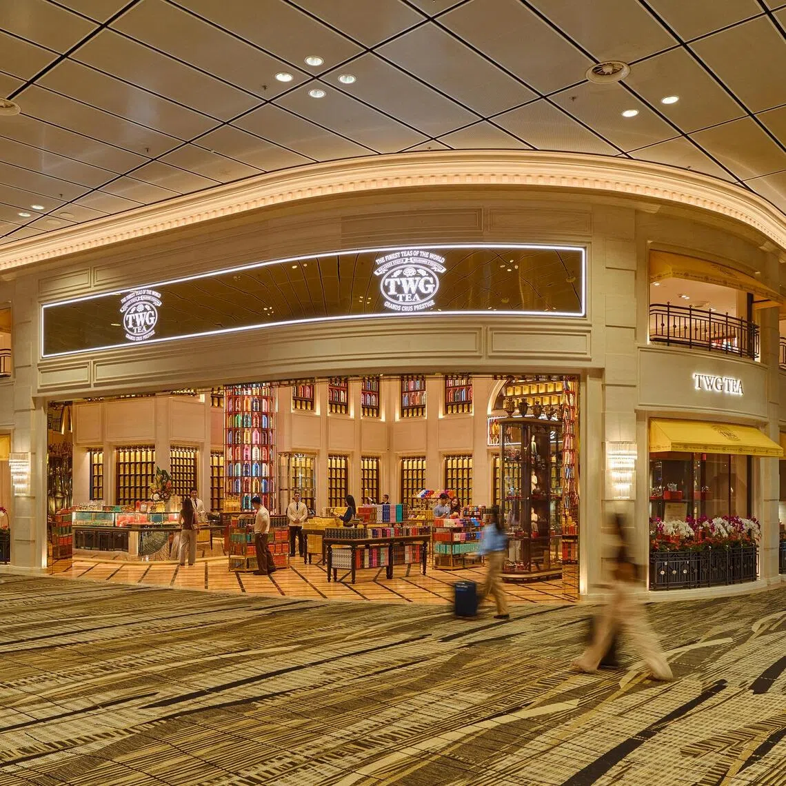 TWG Tea’s largest flagship store at Changi Airport Terminal 3.