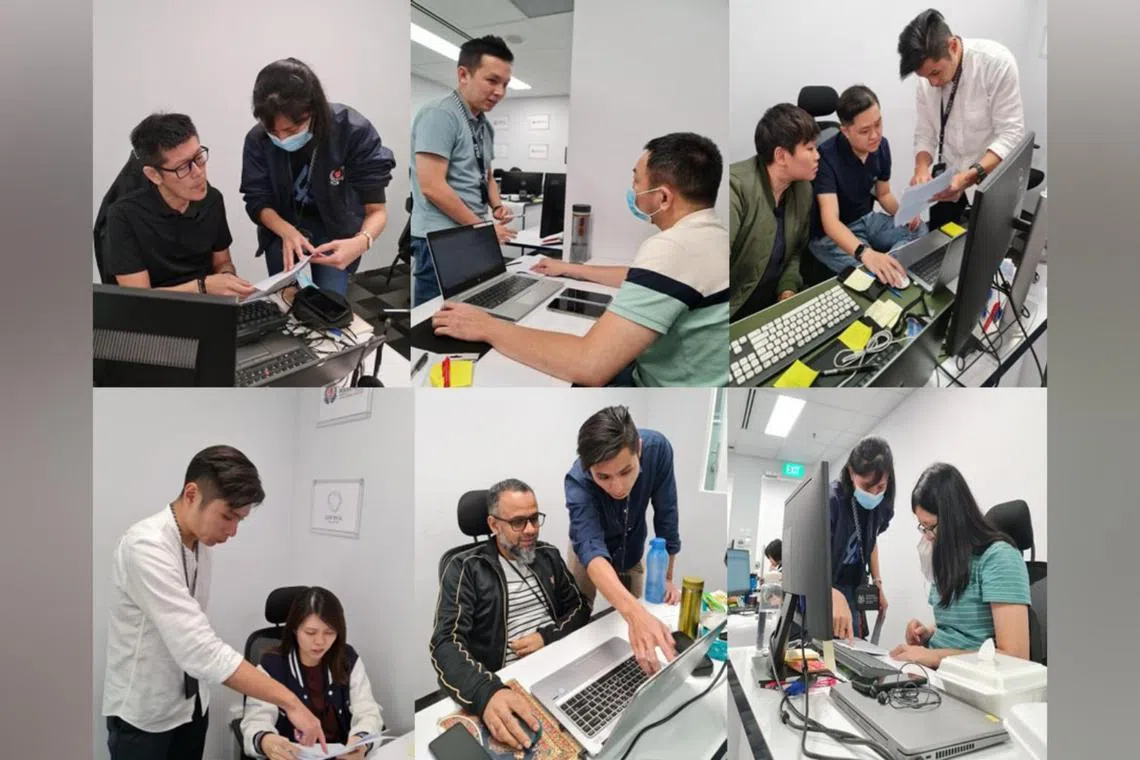 Anti-Scam Centre officers working with staff from six banks during the joint operation.